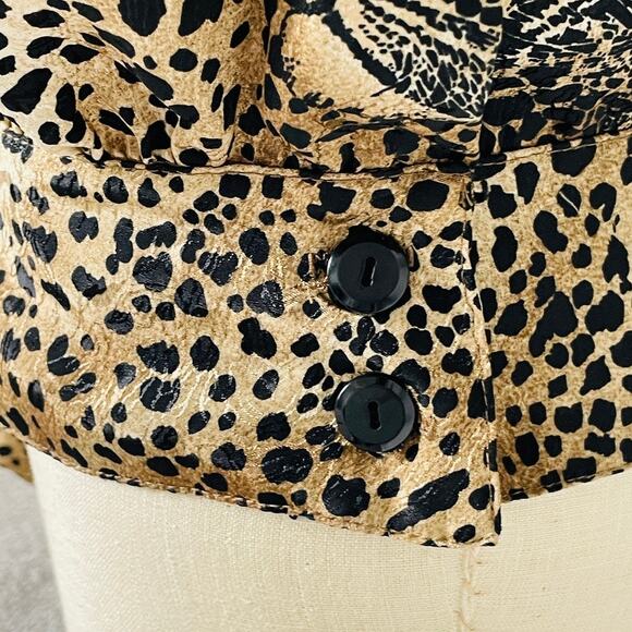 Vintage Leopard Print Blouse Animal Pattern Top Chic Street Style M/L - Picture 8 of 11